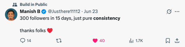 Tweet about consistency